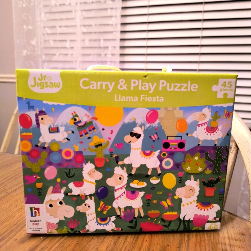 Carry and play farm alpaca lama fiesta fun kids activity set green puzzle childr